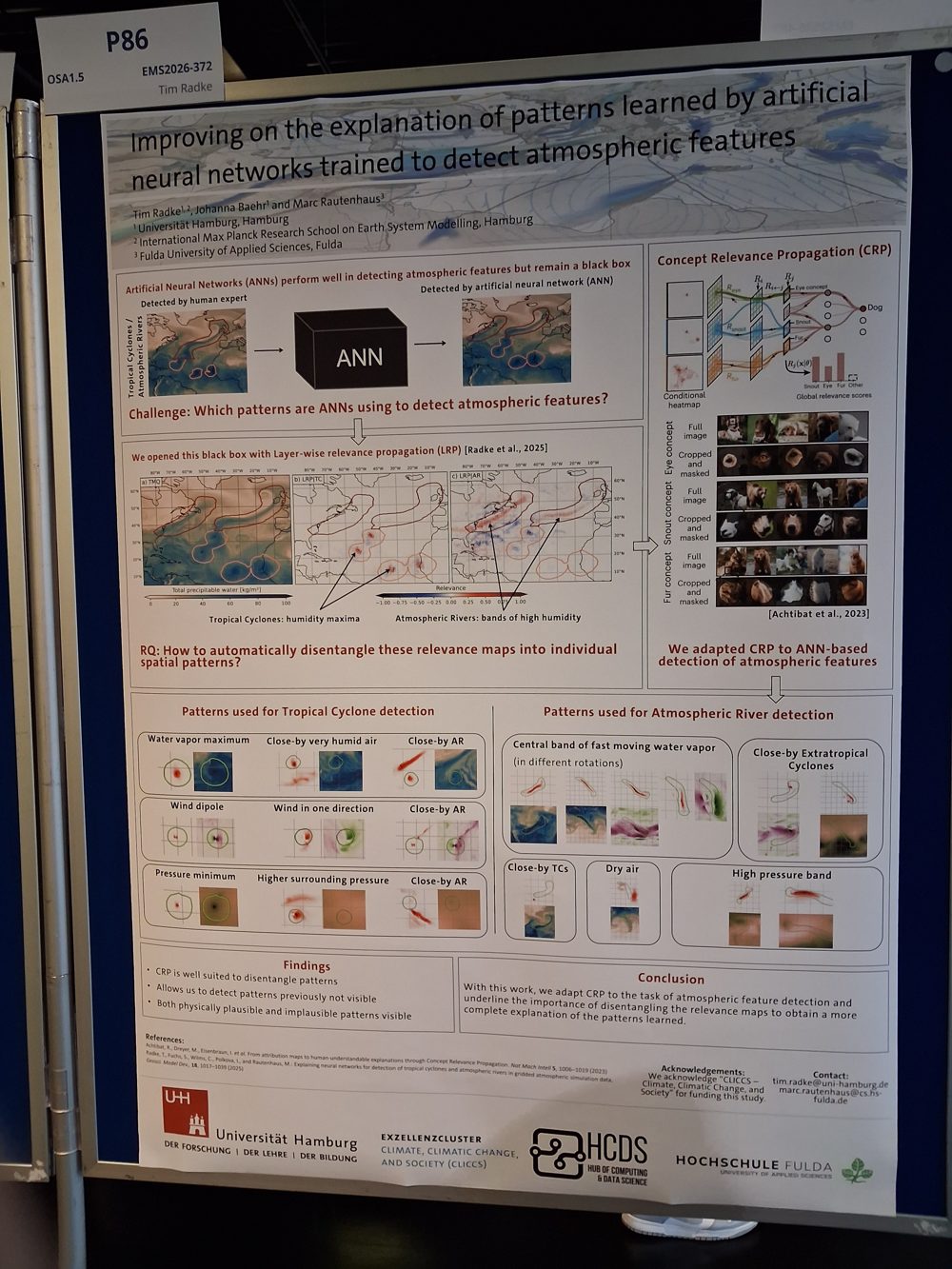 A poster on explaining patterns learned by neural networks, with figures across the page